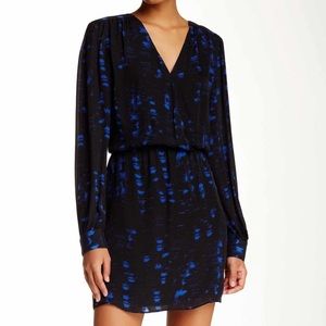 Parker Lila Surplice Wrap Dress Long Sleeve M 8 10